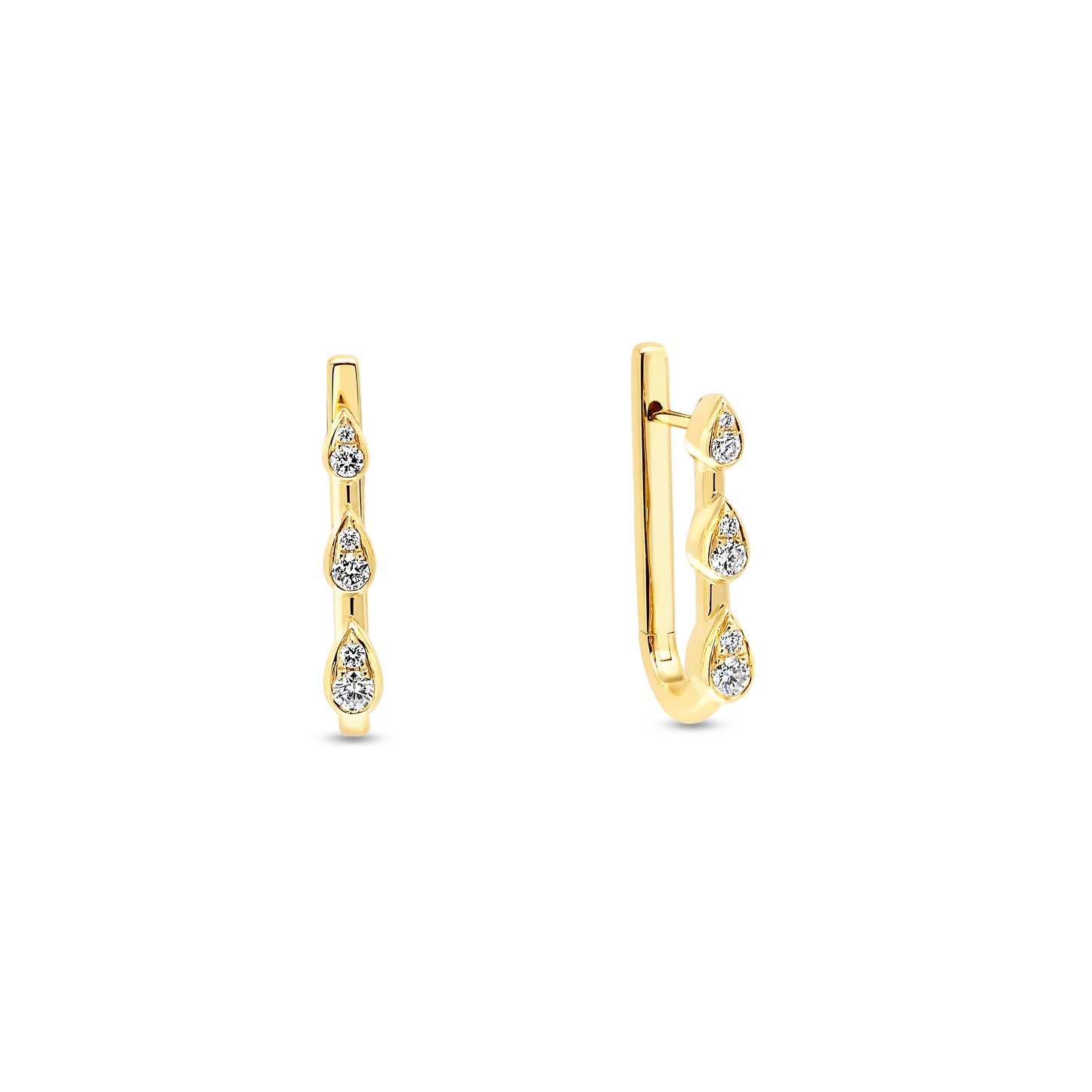 18ct Yellow Gold Diamond Earrings