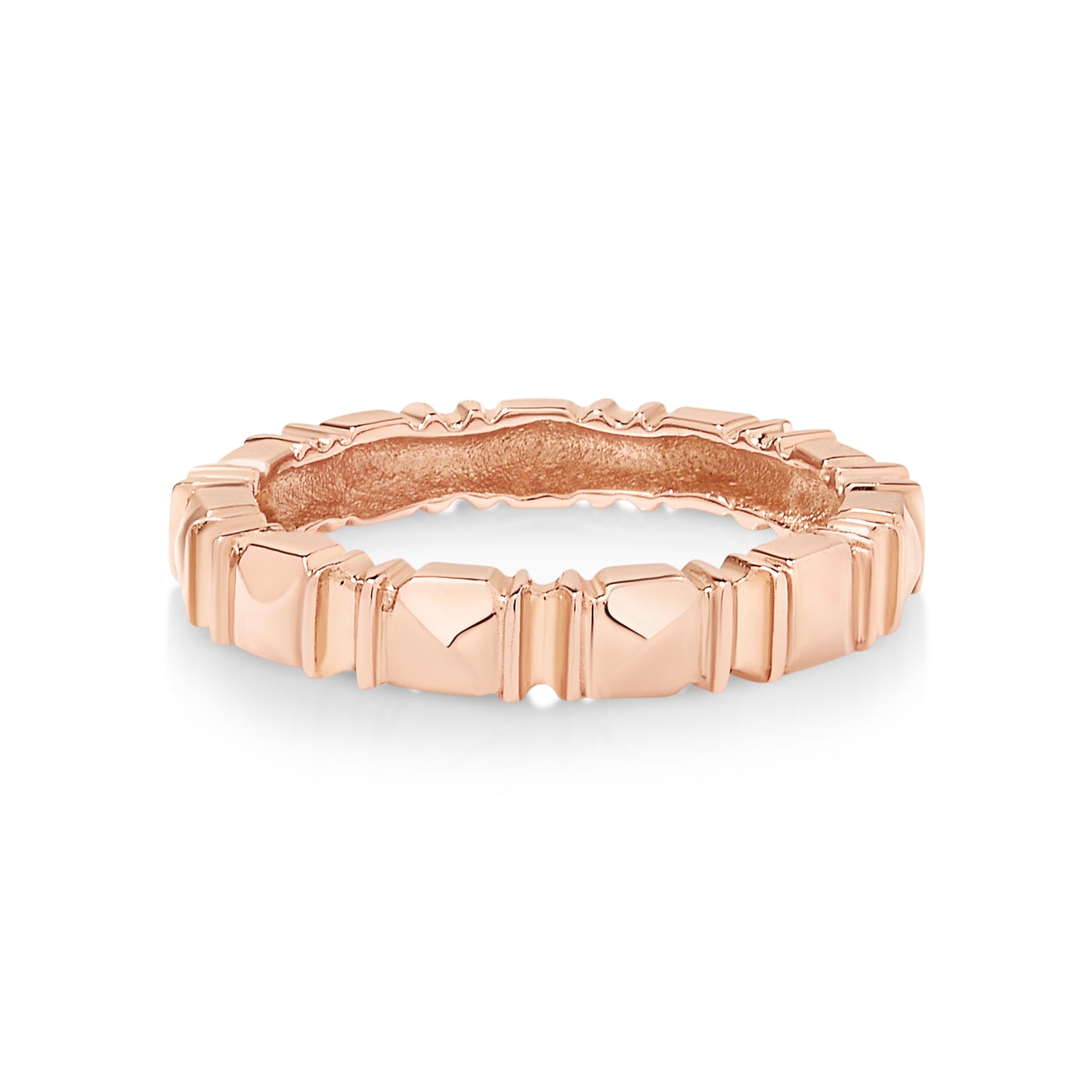 9ct Rose Gold Geometric Stacking Ring