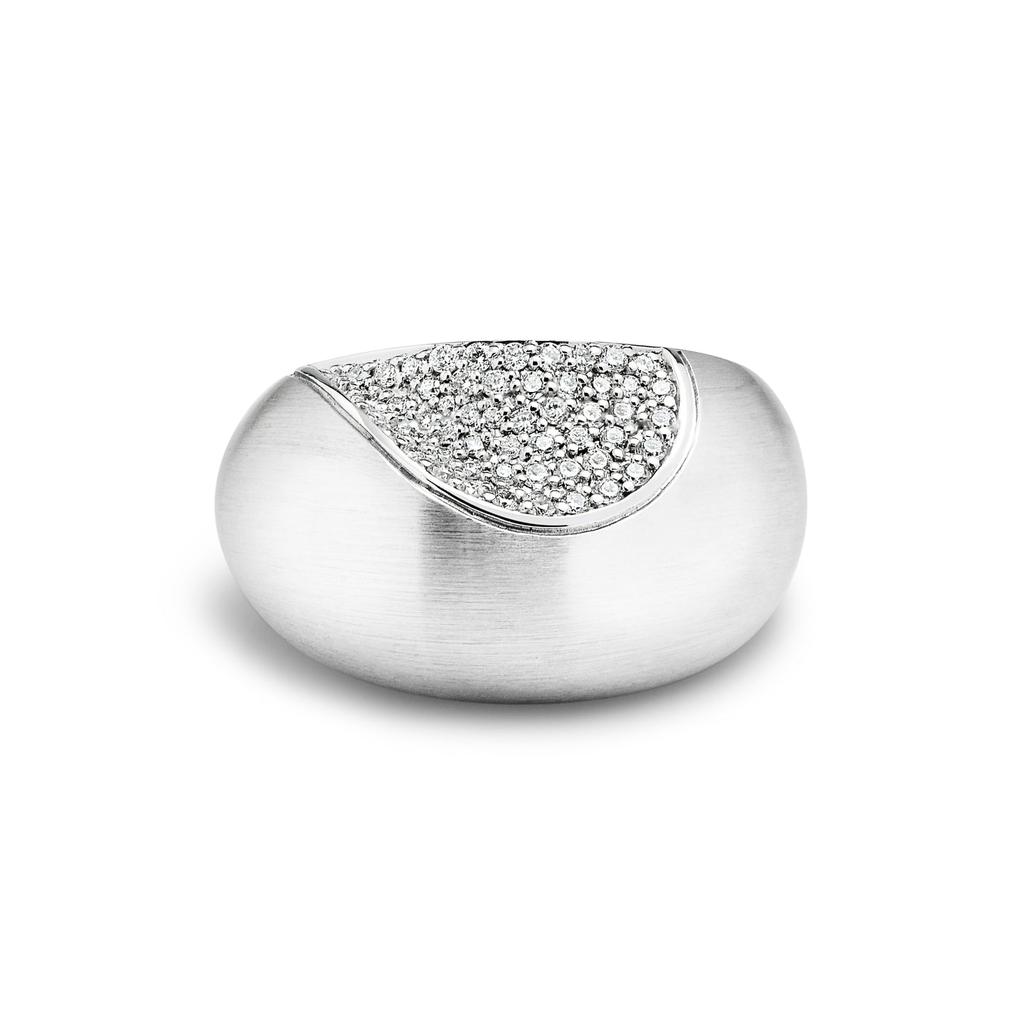 14ct White Gold Diamond Dress Ring