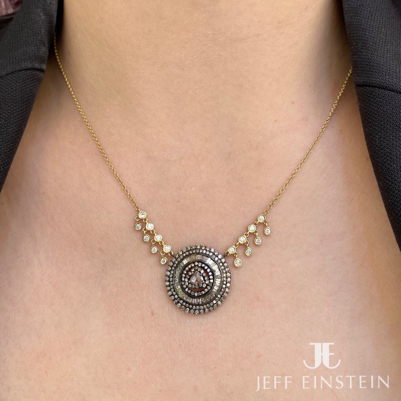 14ct Yellow Gold Sunburst Necklace