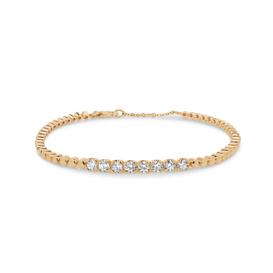 JE 18ct Rose Gold Diamond Bracelet