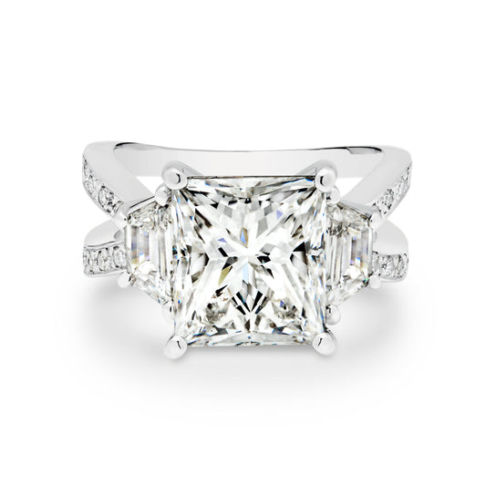 18ct White Gold Princess Cut Diamond Engagement Ring Redesign