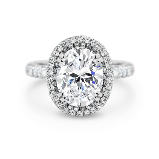 Oval Cut Engagement Ring with a Halo