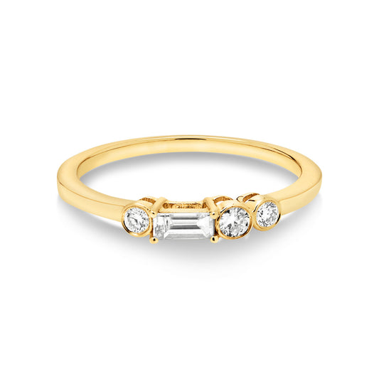JE Petite 14ct Yellow Gold Diamond Ring