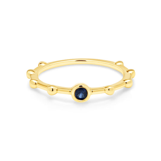 9ct Yellow Gold Sapphire Stacking Ring