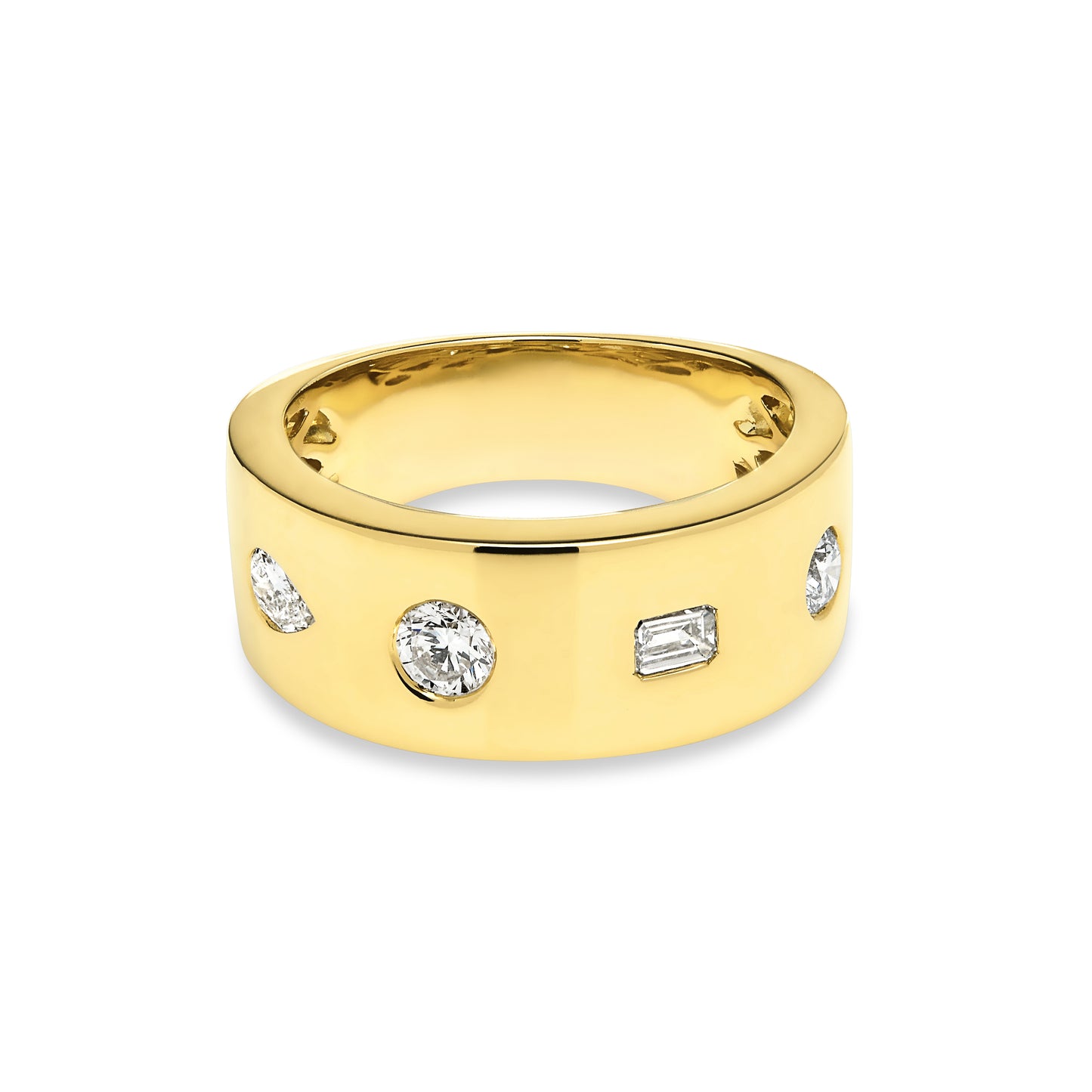 18ct Yellow Gold Multi Shape Diamond Ring