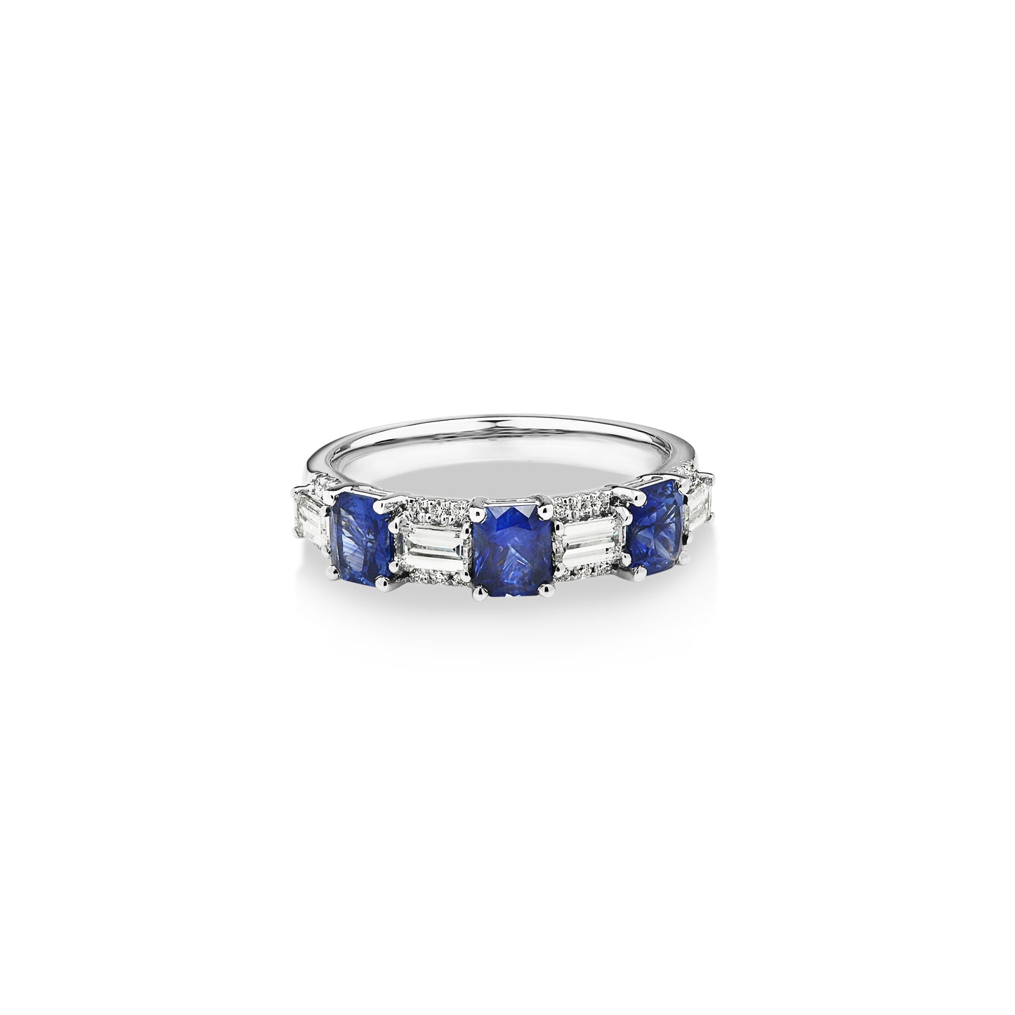 18ct White Gold Sapphire and Diamond Radiance Ring
