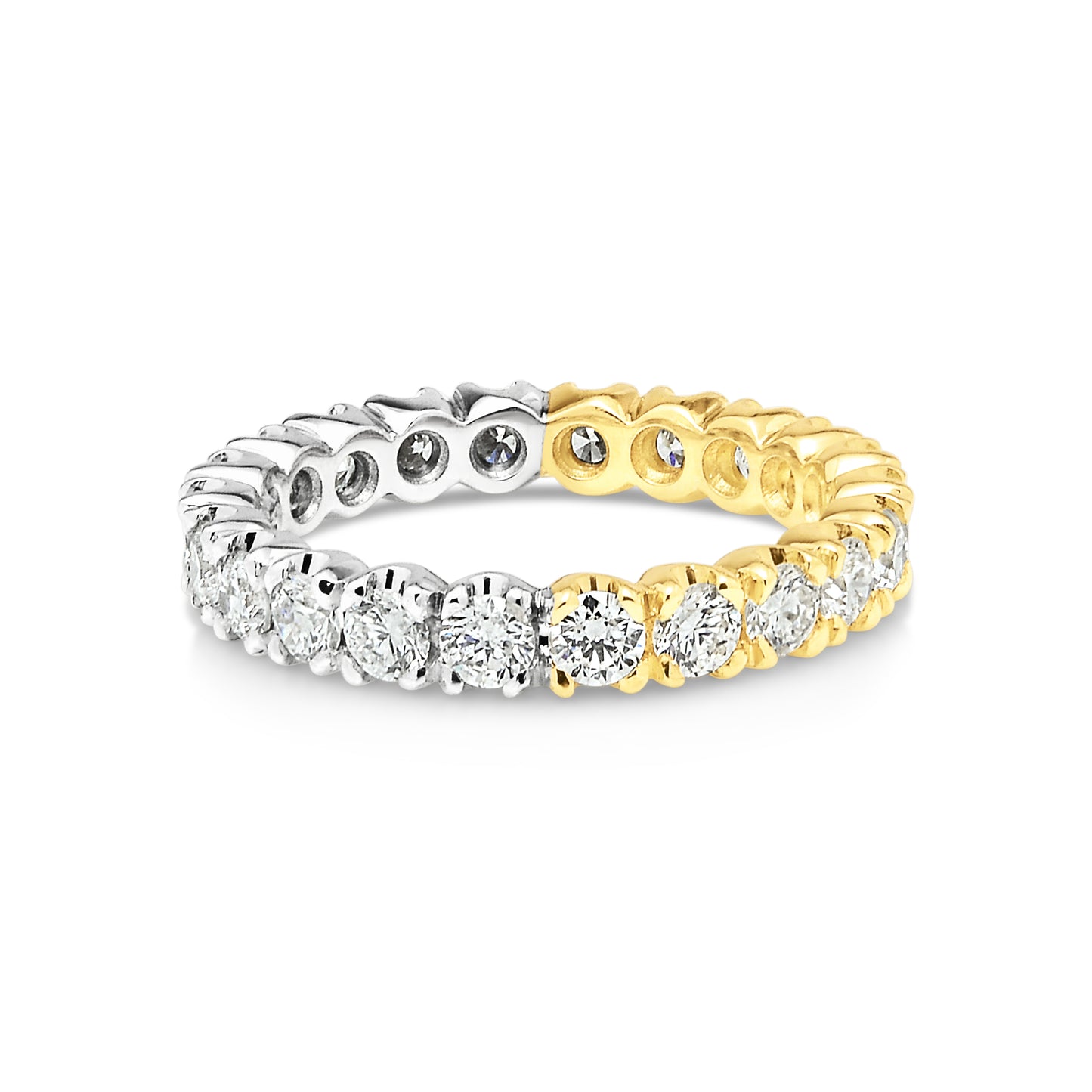 JE 18ct White and Yellow Gold Diamond Eternity Band