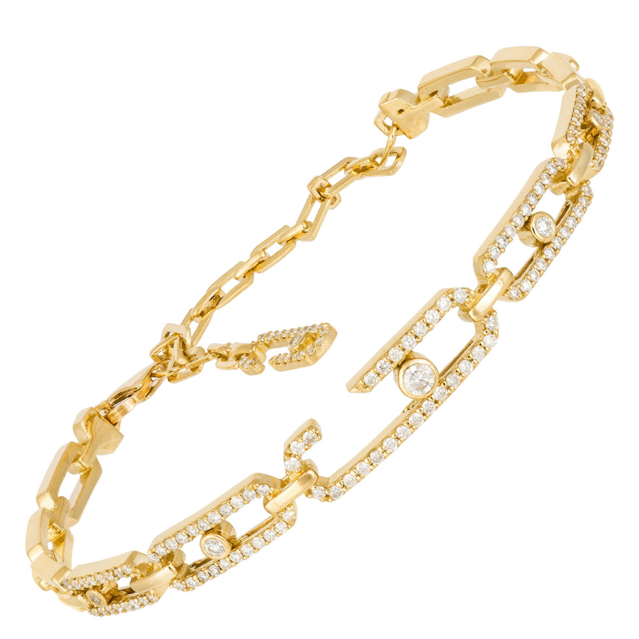 18ct Yellow Gold Diamond Bangle