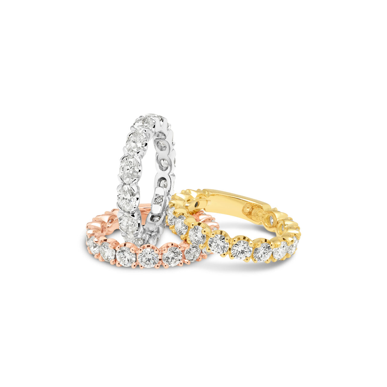 JE 18ct Yellow Gold Diamond Eternity Ring