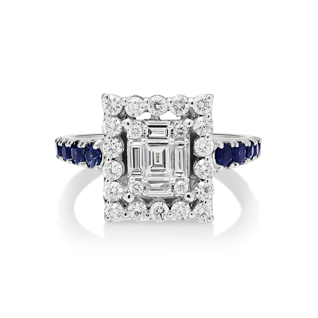 Jeffrey A Rings 18ct White Gold Diamond and Sapphire Dress Ring – JEFF EINSTEIN JEWELLERY