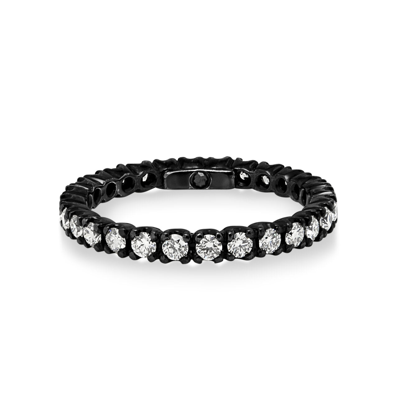 Black Rhodium 18ct White Gold Diamond Eternity Ring